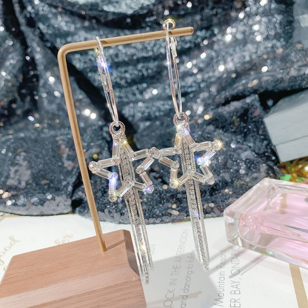 Сережки із зірками "Bright Star", 1 пара