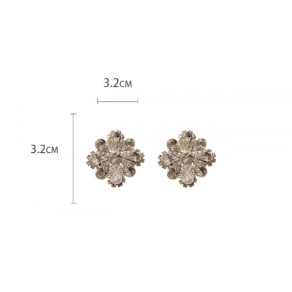 Сережки квіти з камінням "Stone of Flower", золото