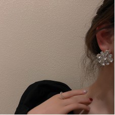 Сережки квіти з камінням "Stone of Flower", золото