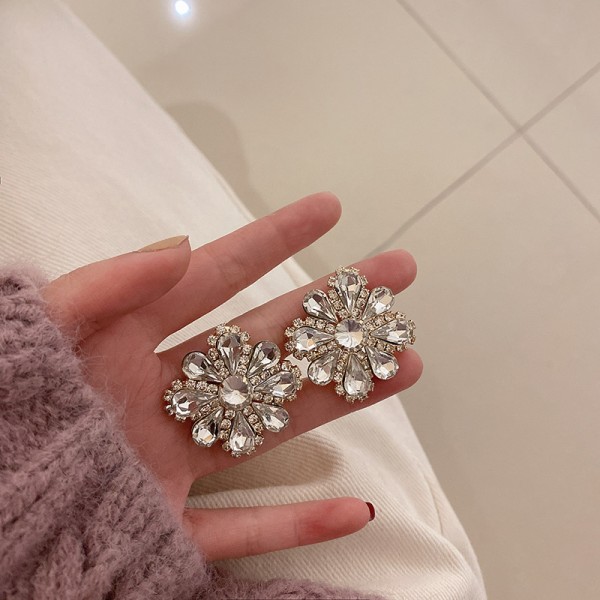 Сережки квіти з камінням "Stone of Flower", золото