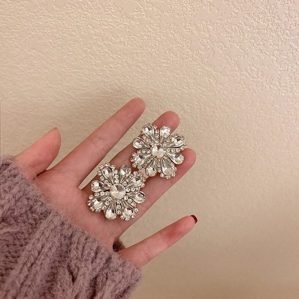 Сережки квіти з камінням "Stone of Flower", золото