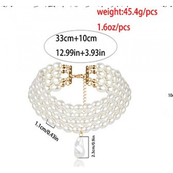 Чокер з овальними перлами "Delicate Oval Pearls"