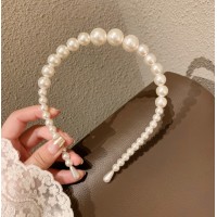 Обруч для волосся, з перлами, "Big Pearls", білий