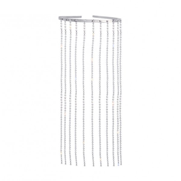 Обруч з нитками та фіанітовим камінням "Nude Shine", обруч для волосся з камінням