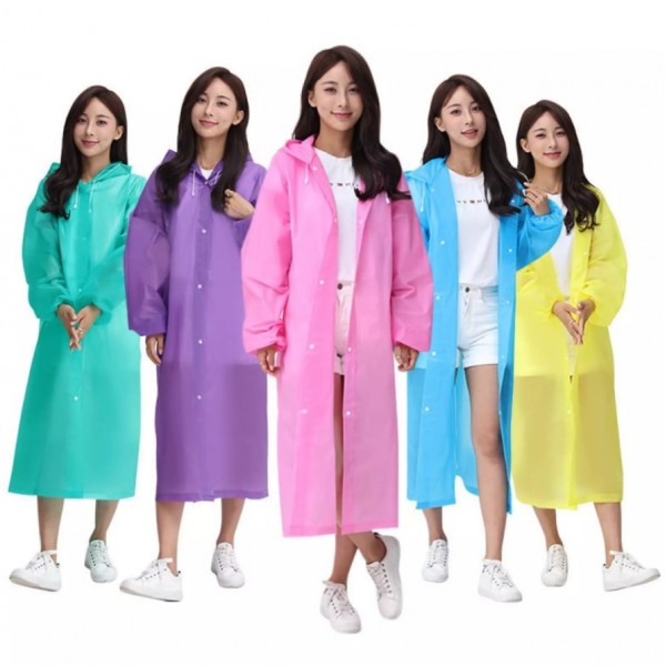 Дощовик універсальний з капюшоном і резинкою на рукаві, RAINCOAT (150 х 70 см), різні кольори