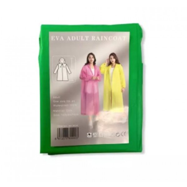 Дощовик універсальний з капюшоном і резинкою на рукаві, RAINCOAT (150 х 70 см), різні кольори