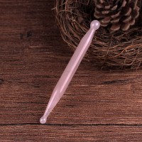 Шкребок ГуаШа кварцевий Акупунктурна Ручка, рожевий кварц, 1х12 см