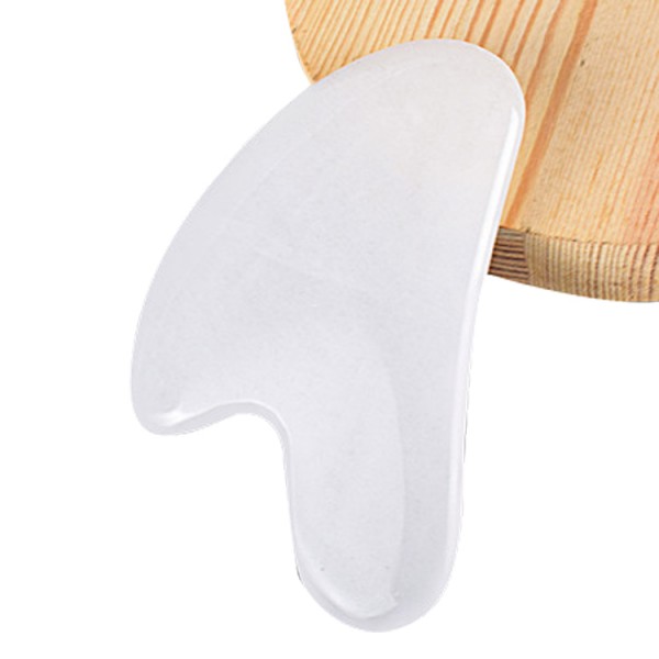 Шкребок ГуаШа Галочка, біле скло, 5х7,5 см