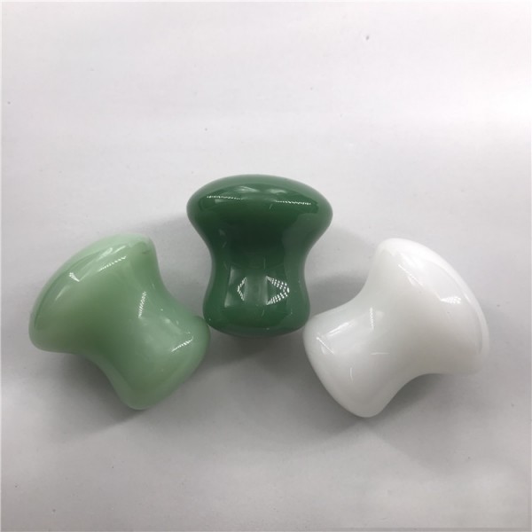 Шкребок ГуаШа Плавний Грибок з темного авантюрину, натуральний авантюриновий масажер ГуаШа, темний авантюрин, 4,5х4,5 см