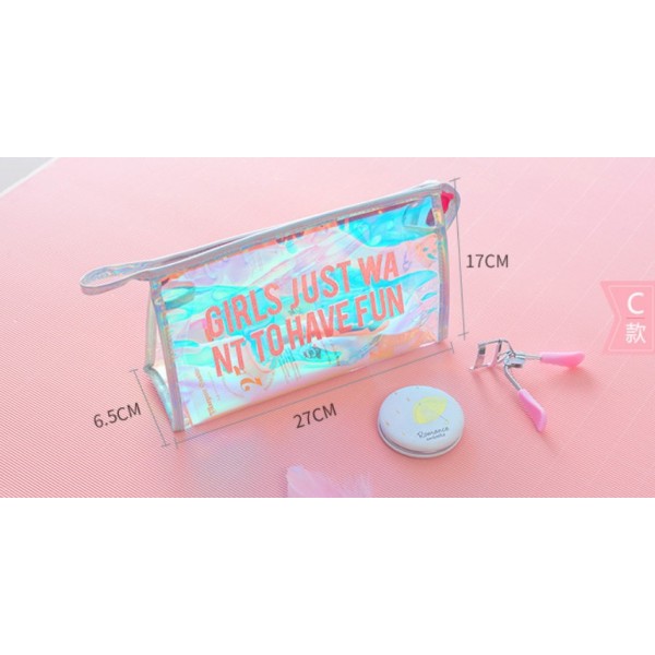 Косметичка-пенал прозора "Girls Just Want To Have Fun" (17х27x6.5 см), 1шт