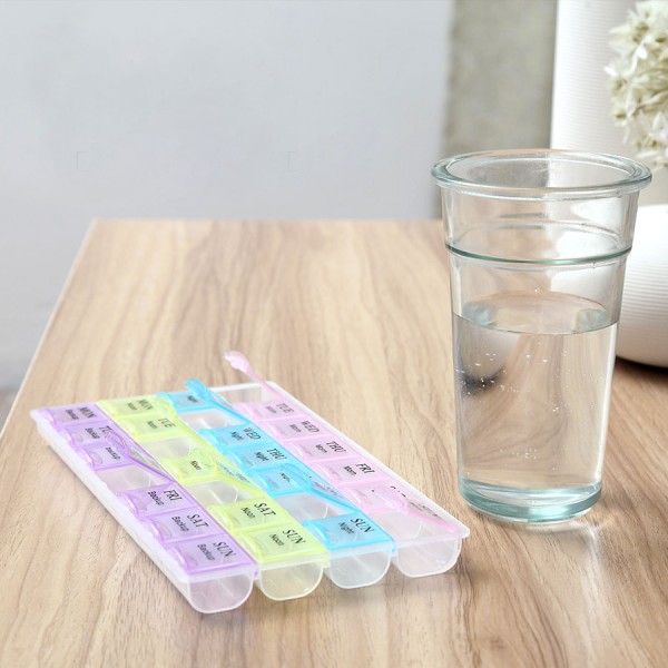 Органайзер для таблеток на 28 відділень, компактна таблетка на 28 відділень