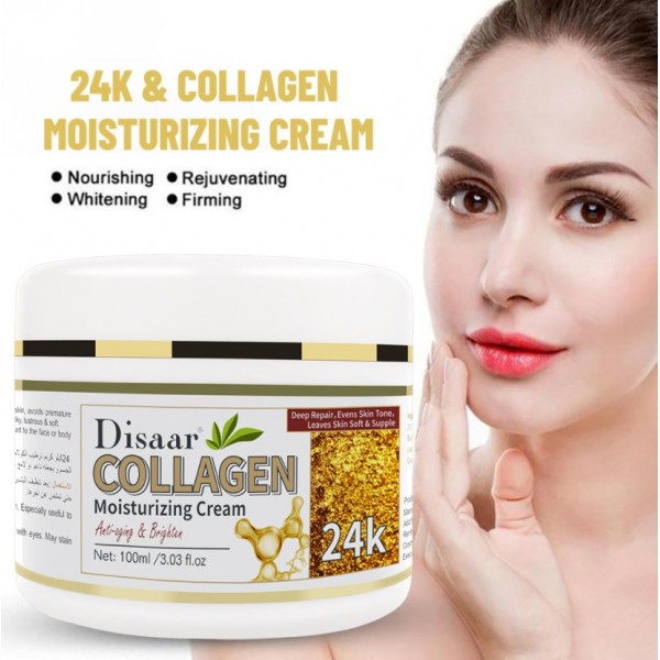 Крем з колагеном і біо-золотом Collagen Disaar 24К, 100 мл
