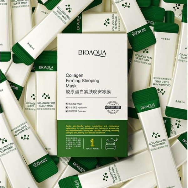 Набір нічних масок Bioaqua Collagen Firming Sleeping Mask з колагеном, (4мл * 20шт)