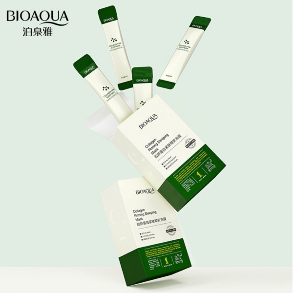 Набір нічних масок Bioaqua Collagen Firming Sleeping Mask з колагеном, (4мл * 20шт)