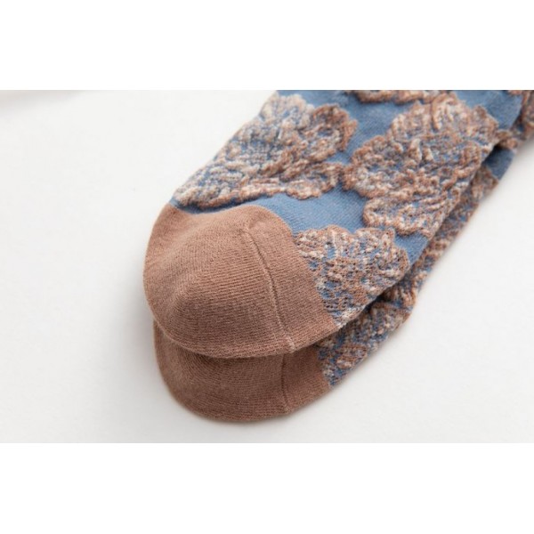 Шкарпетки бавовняні з квітами в стилі ретро, розмір 36-39, 1 пара Шкарпетки бавовняні з квітами в стилі ретро, розмір 36-39, 1 пара