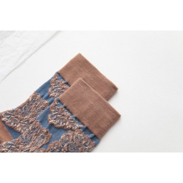 Шкарпетки бавовняні з квітами в стилі ретро, розмір 36-39, 1 пара Шкарпетки бавовняні з квітами в стилі ретро, розмір 36-39, 1 пара