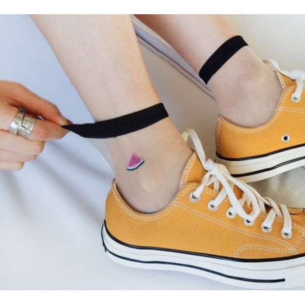 Шкарпетки з фруктами ультратонкі з резинкою, жіночі капронові шкарпетки, розмір 36-39, 1 пара