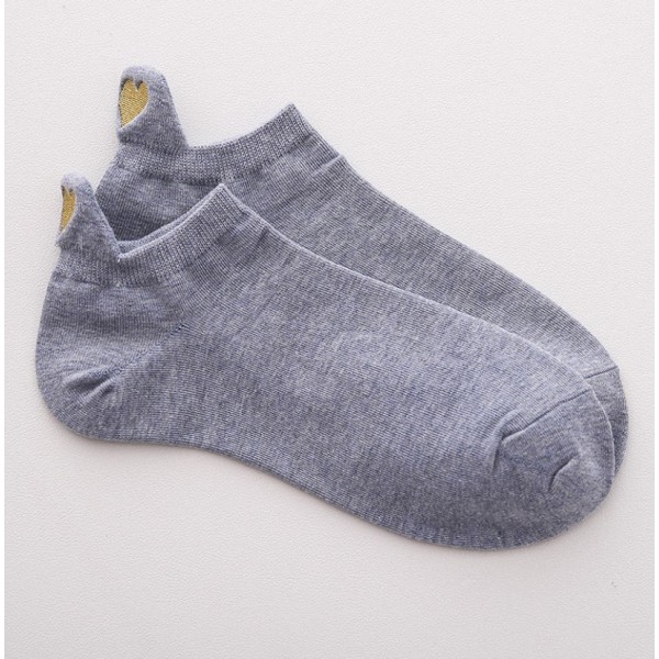 Шкарпетки короткі бавовняні однотонні базові, шкарпетки з сердечками яскраві розмір 36-39, 1 пара