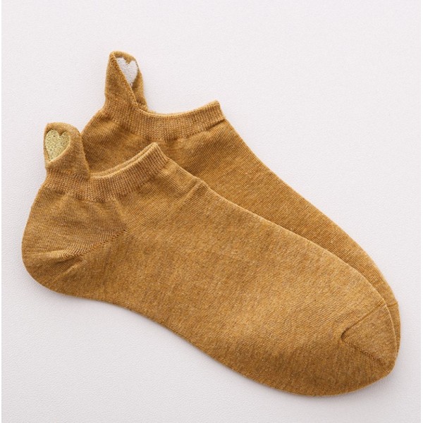 Шкарпетки короткі бавовняні однотонні базові, шкарпетки з сердечками яскраві розмір 36-39, 1 пара