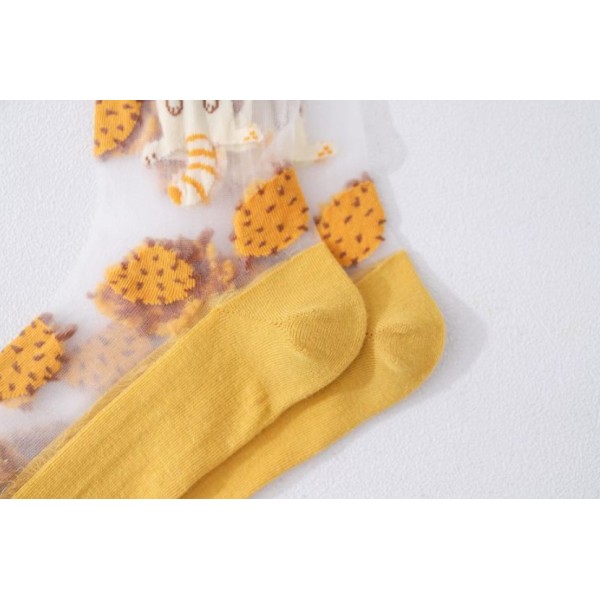 Шкарпетки з фруктами ультратонкі з резинкою, жіночі капронові шкарпетки, розмір 36-39, 1 пара