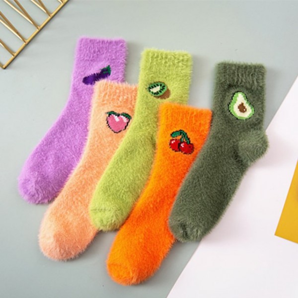 Шкарпетки з фруктами, м'які шкарпетки з фруктами, розмір 36-39, 1 пара