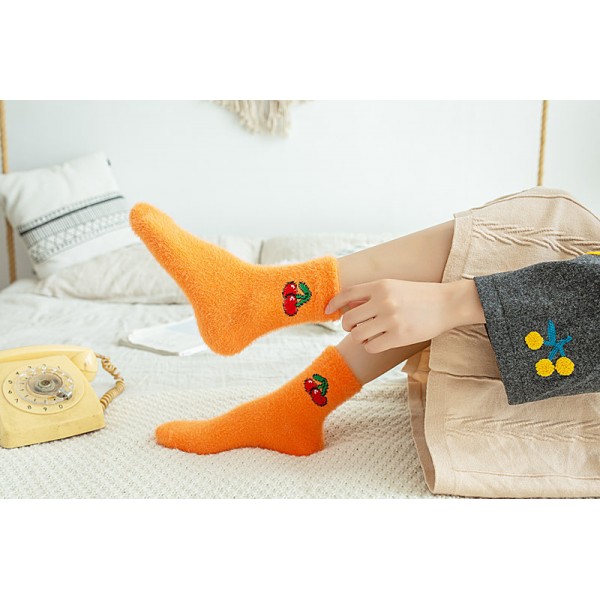 Шкарпетки з фруктами, м'які шкарпетки з фруктами, розмір 36-39, 1 пара