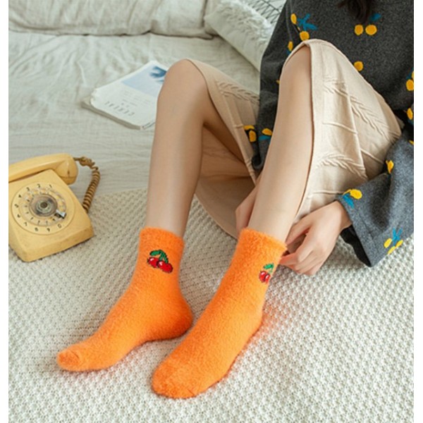 Шкарпетки з фруктами, м'які шкарпетки з фруктами, розмір 36-39, 1 пара