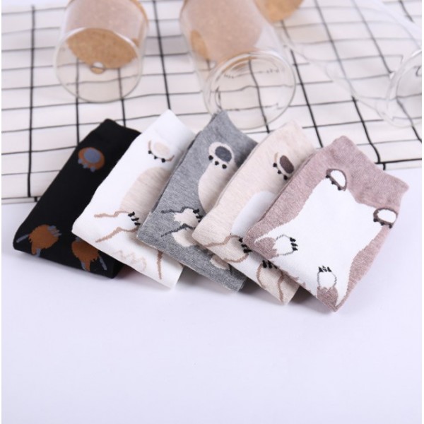 Шкарпетки бавовняні з песиками базові, шкарпетки з собаками розмір 36-39, 1 пара