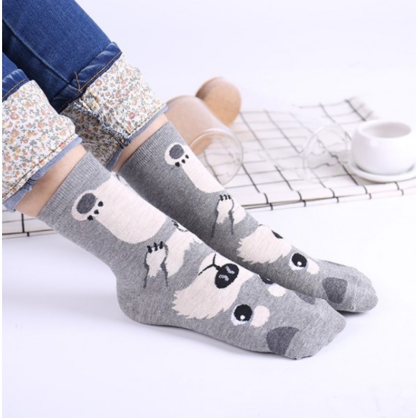 Шкарпетки бавовняні з песиками базові, шкарпетки з собаками розмір 36-39, 1 пара