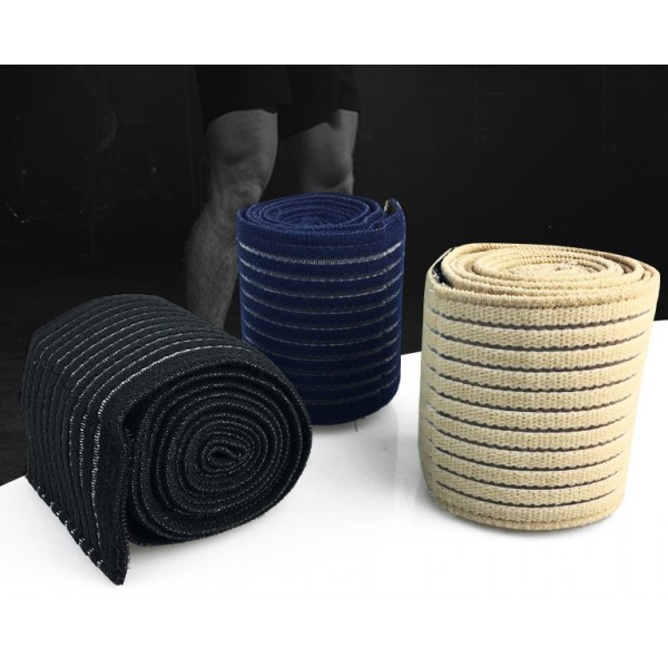 Бандаж еластичний на коліно, для присідань, з липучкою 180 х 7,5 см