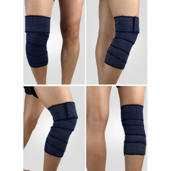 Бандаж еластичний на коліно, для присідань, з липучкою 180 х 7,5 см