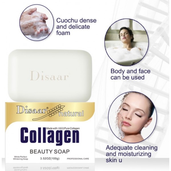 Мило для обличчя і тіла з колагеном Disaar Beauty Soap, 100 г