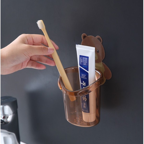 Стакан настінний для зберігання зубних щіток самоклеючий, багатофункціональний самоклеячий стакан для ванної кімнати / кухні