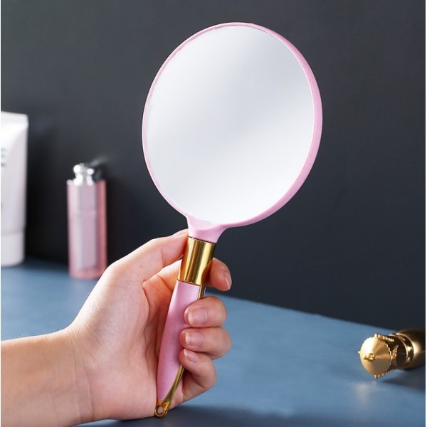 Дзеркало косметичне кругле з ручкою, різні кольори