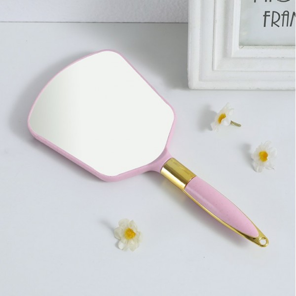 Дзеркало косметичне квадратне з ручкою, різні кольори