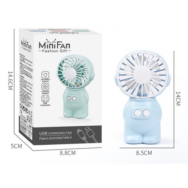Вентилятор портативний Mini Fan, міні-вентилятор із підсвічуванням, різні кольори