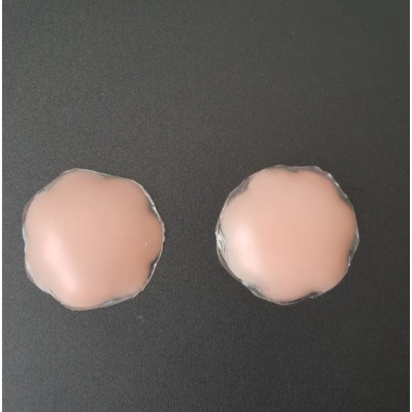 Наклейки силіконові багаторазові для грудей, на соски, "квіточка", стикині, пестіс, діаметр 6 см (1 пара)