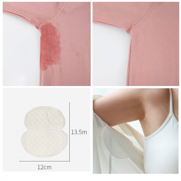 Вкладиші для пахв від поту 15,5 х 14 см, вкладиші антипіт білі, упаковка 10 шт