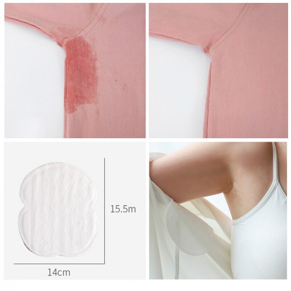 Вкладиші для пахв від поту 13,5 х 12 см, вкладиші антипіт білі, упаковка 10 шт