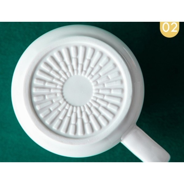 Чашка керамічна біла з підставкою - підігрівом, зарядкою USB і ложечкою в упаковці-пакеті, 350мл