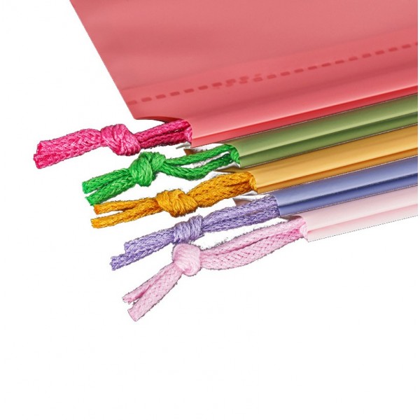 Пакет косметичний на зав'язках яскраво-рожевий, поліетиленовий матовий пакет для зберігання зі шнурком, 20х25 см, 1 шт.