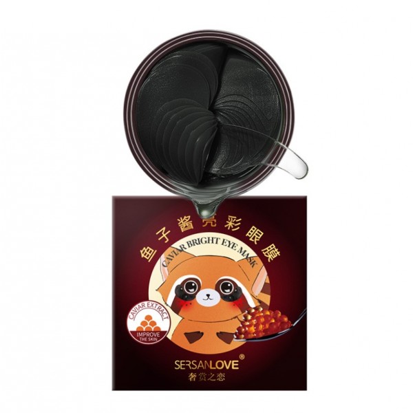 Патчи гидрогелевые SersanLove Caviar Bright Eye Mask с экстрактом икры, 60 штук
