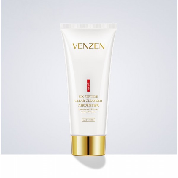 Пінка для вмивання VENZEN Six Peptide Clear Cleanser з шістьма пептидами, 100 г