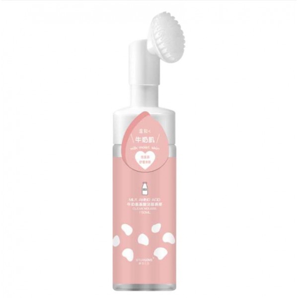 Пінка-мус з щіточкою для вмивання Sersanlove Milk Amino Acid Cleanser Mousse з екстрактом молока, 150мл