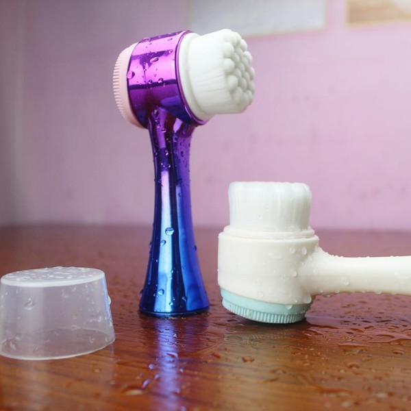 Двостороння щітка для очищення обличчя, 1 шт