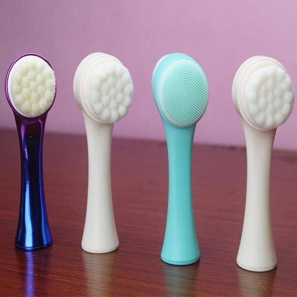 Двостороння щітка для очищення обличчя, 1 шт