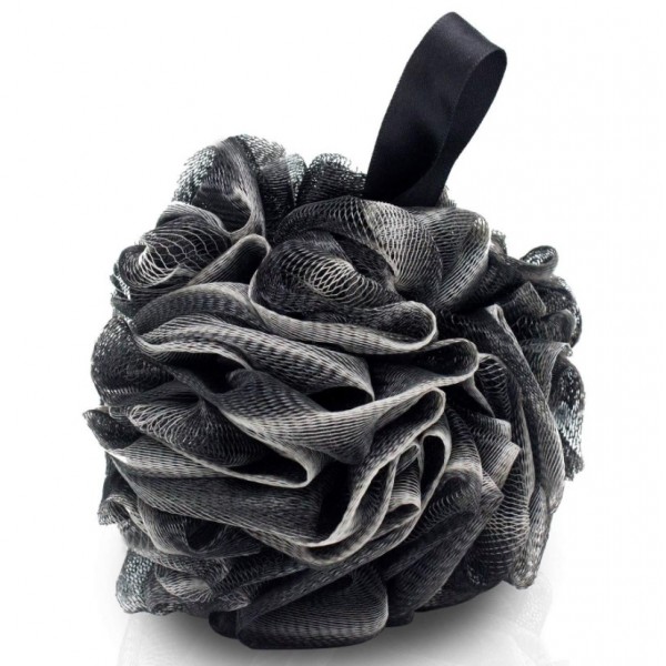 Мочалка для душу пінна "BlackWhite", чорна Мочалка для душу пінна "BlackWhite", чорна