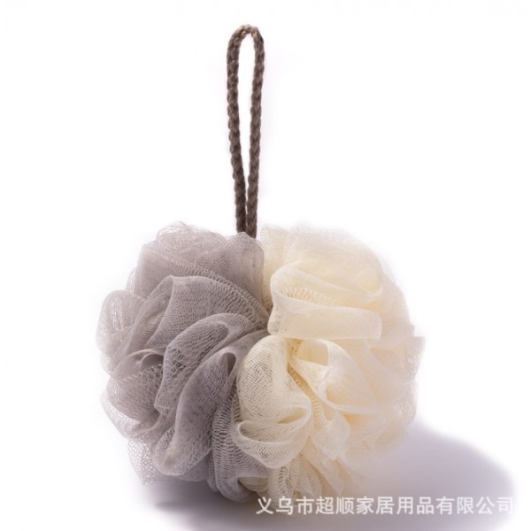 Мочалка для душу пінна "Pink-White", мочалка-шар