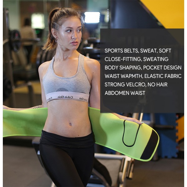 Пояс для схуднення, з кишенею для смартфона, фітнес-пояс для чоловіків та жінок, 108 х 19,5 см