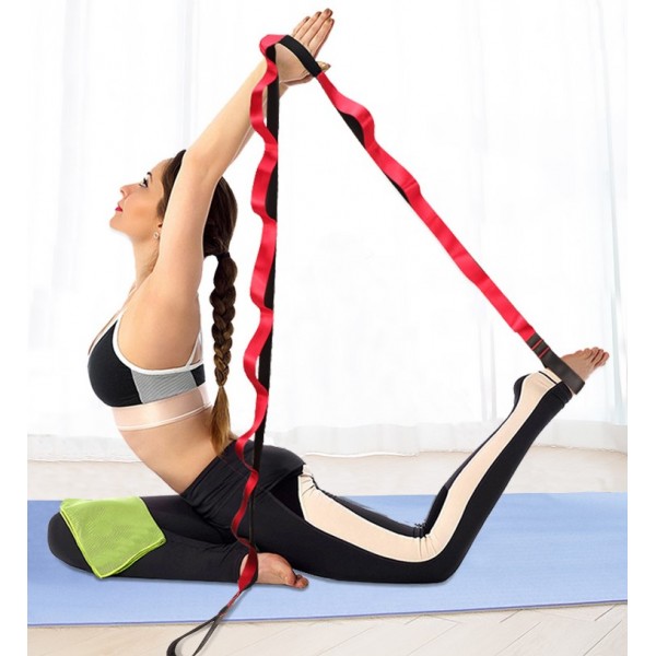 Фітнес-стрічка опору, тканинна, з петлями, тканинна фітнес-стрічка з петлями 2,7 м